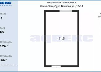 Продаю комнату, 157.2 м2, Санкт-Петербург, Саблинская улица, 10, метро Чкаловская