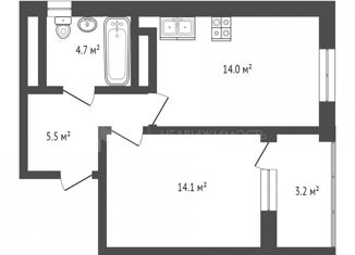 Продаю однокомнатную квартиру, 41.4 м2, Тюмень, улица Новосёлов, 107, ЖК Москва
