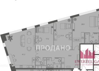 4-комнатная квартира на продажу, 140 м2, Москва, Мытная улица, 40к1, район Якиманка