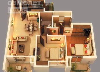 3-комнатная квартира на продажу, 94 м2, Краснодар, Октябрьская улица, 181/2, Октябрьская улица