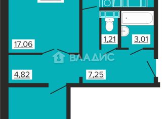 Продажа 2-комнатной квартиры, 61 м2, деревня Киселёвка, Изумрудная улица, 6
