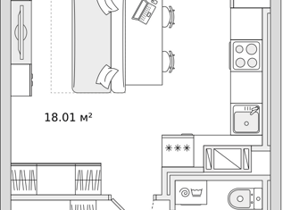 Продается квартира студия, 26.3 м2, Мурино, ЖК Северный, улица Шоссе в Лаврики, 64к2