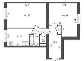 Продаю 2-комнатную квартиру, 53.6 м2, Санкт-Петербург, улица Трефолева, 22/25, улица Трефолева