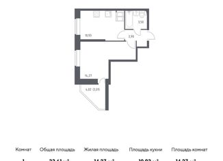 1-ком. квартира на продажу, 33.61 м2, Санкт-Петербург, Славянская улица, 8, метро Рыбацкое