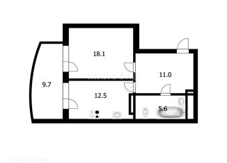 Продается однокомнатная квартира, 47.2 м2, Новосибирск, улица Залесского, 2/4