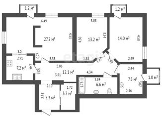 Продаю 4-комнатную квартиру, 96.8 м2, Павловск, Слуцкая улица, 14