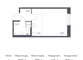 Продаю квартиру студию, 23.71 м2, Колпино, ЖК Новое Колпино, жилой комплекс Новое Колпино, к34