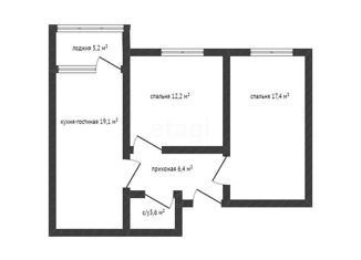 3-комнатная квартира на продажу, 60.7 м2, Краснодар, Конгрессная улица, 41, ЖК Отражение