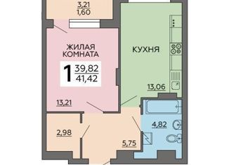 Продаю 1-ком. квартиру, 41.42 м2, Воронеж, улица 121 Стрелковой Дивизии, 9, ЖК Суворов-Сити