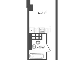 Продается квартира студия, 23.75 м2, Красноярск, Судостроительная улица, 27В