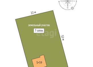 Дом на продажу, 59 м2, Омская область, 3-я аллея, 117