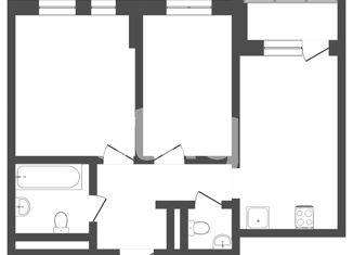 Продажа двухкомнатной квартиры, 55.4 м2, Тюмень, Полевая улица, 117к6, ЖК Озёрный Парк