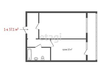 Продажа 1-комнатной квартиры, 37.1 м2, посёлок Мичуринский, Карасьевская улица, 43