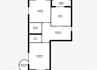 Продажа двухкомнатной квартиры, 101.6 м2, Севастополь, улица Астана Кесаева, 1