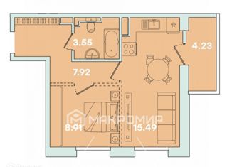 Продается двухкомнатная квартира, 40.1 м2, Иркутск, улица Петрова, 18, Правобережный округ