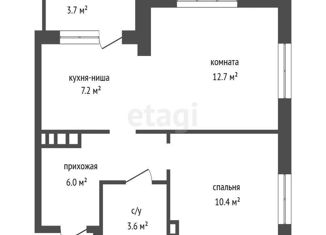 Продаю однокомнатную квартиру, 40.2 м2, Красноярск, Кировский район, Апрельская улица, 5К