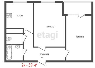 Продам 2-комнатную квартиру, 60 м2, Екатеринбург, Рощинская улица, 44, ЖК Рощинский