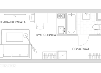 Продам 1-комнатную квартиру, 23.46 м2, Москва, Автомобильный проезд, 4, Автомобильный проезд