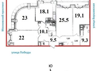 Продаю 4-ком. квартиру, 148.5 м2, Санкт-Петербург, муниципальный округ Пулковский Меридиан, Московский проспект, 183-185Ак7Б