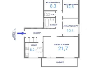 Продаю 4-ком. квартиру, 77.9 м2, Екатеринбург, метро Геологическая, Варшавская улица, 28