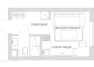 1-ком. квартира на продажу, 17.31 м2, Москва, Автомобильный проезд, 4, Автомобильный проезд