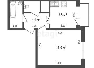 Продается однокомнатная квартира, 36.7 м2, Санкт-Петербург, Приморский район, улица Оптиков, 33к1