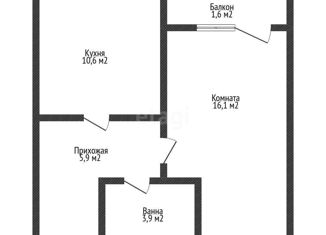 Продам 1-комнатную квартиру, 35.8 м2, Краснодар, улица Лётчика Позднякова, 2к19, ЖК Дыхание