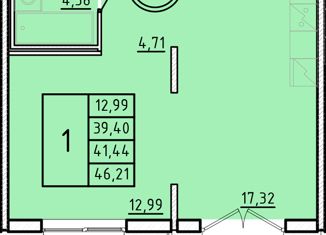 Продам 1-ком. квартиру, 39.4 м2, Санкт-Петербург, Образцовая улица, 6к1