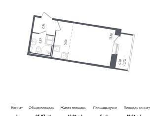 Продаю квартиру студию, 25.97 м2, Санкт-Петербург, Гудиловская улица, 6к1, ЖК Живи в Рыбацком