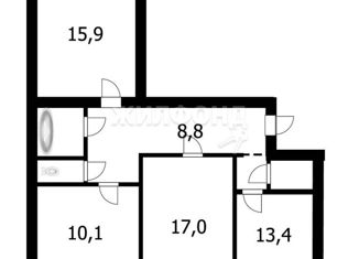 Продажа 3-ком. квартиры, 73.5 м2, Новосибирск, Военного Городка территория, 774, Военного Городка территория
