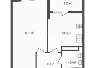 Продам 1-ком. квартиру, 39.65 м2, Краснодар, улица Красных Партизан, 4/15, ЖК Сограт