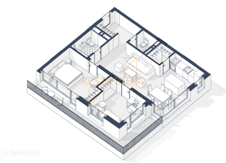 Продажа 2-ком. квартиры, 89.63 м2, Новосибирск, жилой комплекс Авиатор, 2, ЖК Авиатор