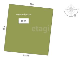 Продается участок, 15 сот., деревня Есаулова, Весенняя улица