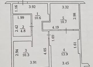 2-комнатная квартира на продажу, 50.3 м2, Кемерово, Притомский проспект, 31к2, ЖК Притомский