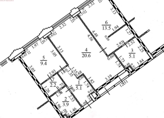 Продам трехкомнатную квартиру, 59.8 м2, Москва, улица Казакова, 7, улица Казакова
