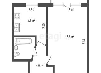 Продаю 1-комнатную квартиру, 29 м2, село Кольчугино, Молодёжная улица, 2