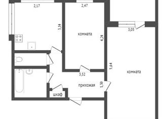 Продаю двухкомнатную квартиру, 44 м2, Тобольск, 4-й микрорайон, 9Б