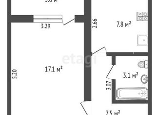 1-комнатная квартира на продажу, 40 м2, Самара, Московское шоссе, 29, ЖК Центральный