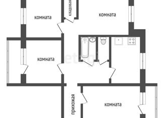 4-комнатная квартира на продажу, 78.3 м2, Красноярск, проспект 60 лет Образования СССР, 18, жилой район Солнечный