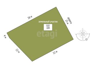 Продам участок, 8.8 сот., деревня Коняшина