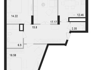 Продам 3-комнатную квартиру, 97 м2, Тула, проспект Ленина, 93, Центральный территориальный округ