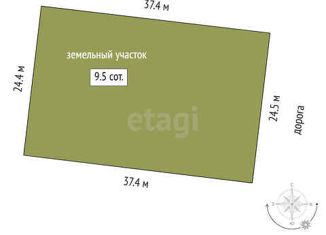 Продам участок, 9.5 сот., село Горьковка, Сибирская улица