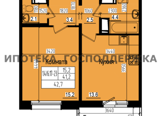 Продажа 1-комнатной квартиры, 42.7 м2, посёлок Парголово, Ольгинская дорога, 3/20, ЖК Прагма Сити