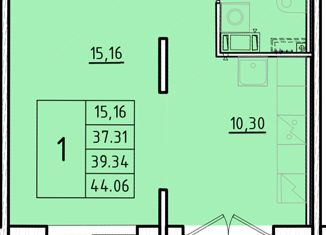 Продаю однокомнатную квартиру, 37.31 м2, посёлок Шушары, Образцовая улица, 6к3