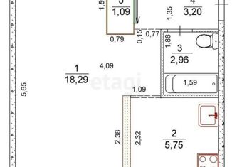 Продается 1-комнатная квартира, 31.3 м2, посёлок Поливно, Поливенская улица, 33