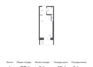 Продам квартиру студию, 22.87 м2, Колпино, жилой комплекс Новое Колпино, к34, ЖК Новое Колпино