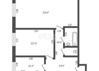 Продается двухкомнатная квартира, 56 м2, Краснодар, Постовая улица, 8, Постовая улица