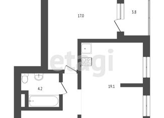 Продажа 2-комнатной квартиры, 50 м2, Тюменская область, Велижанская улица, 68к1