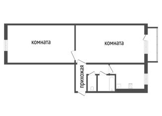 Двухкомнатная квартира на продажу, 45.8 м2, Красноярский край, улица Аэропорт, 1