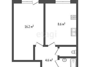 Продается однокомнатная квартира, 33.6 м2, деревня Мокеевское, деревня Мокеевское, 21